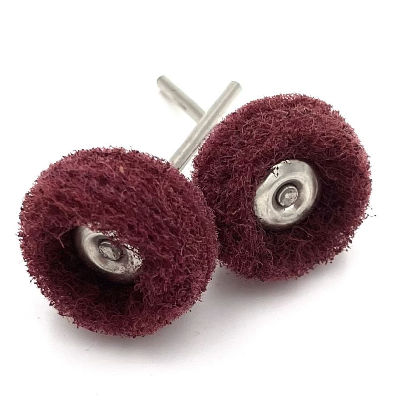 量大優(yōu)惠廠家批發(fā)尼龍迷你拋光刷  打磨機T型纖維輪  百潔布拋光