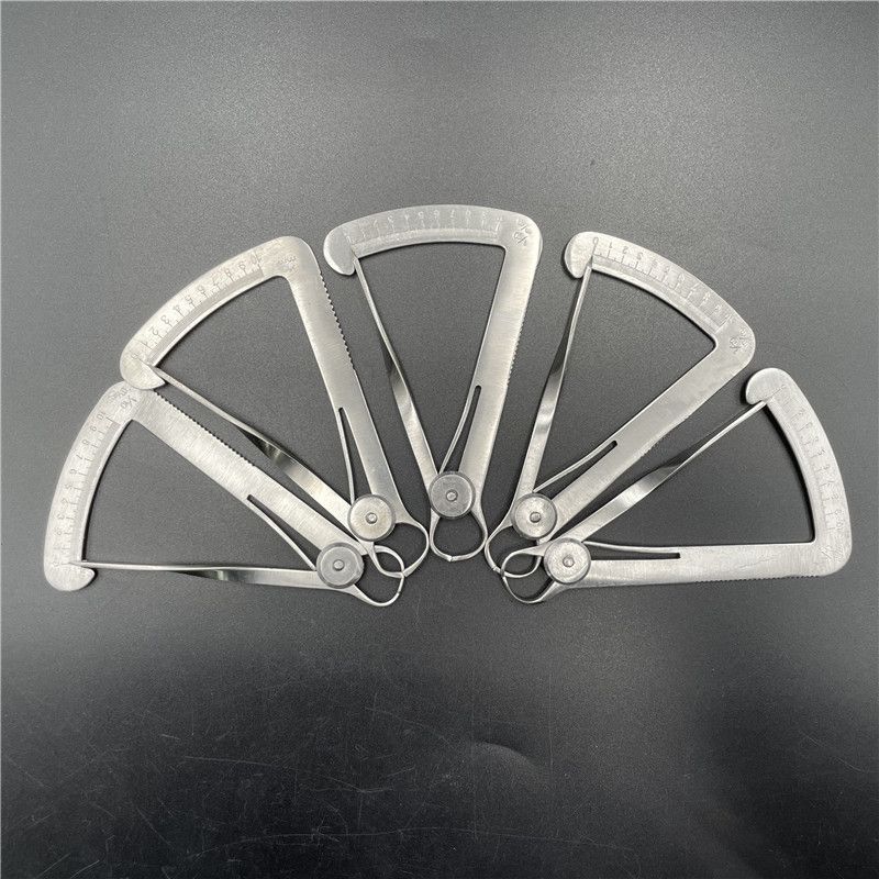 牙科材料齒科口腔器械 測量內冠卡尺金屬卡尺 三角尺義齒工具